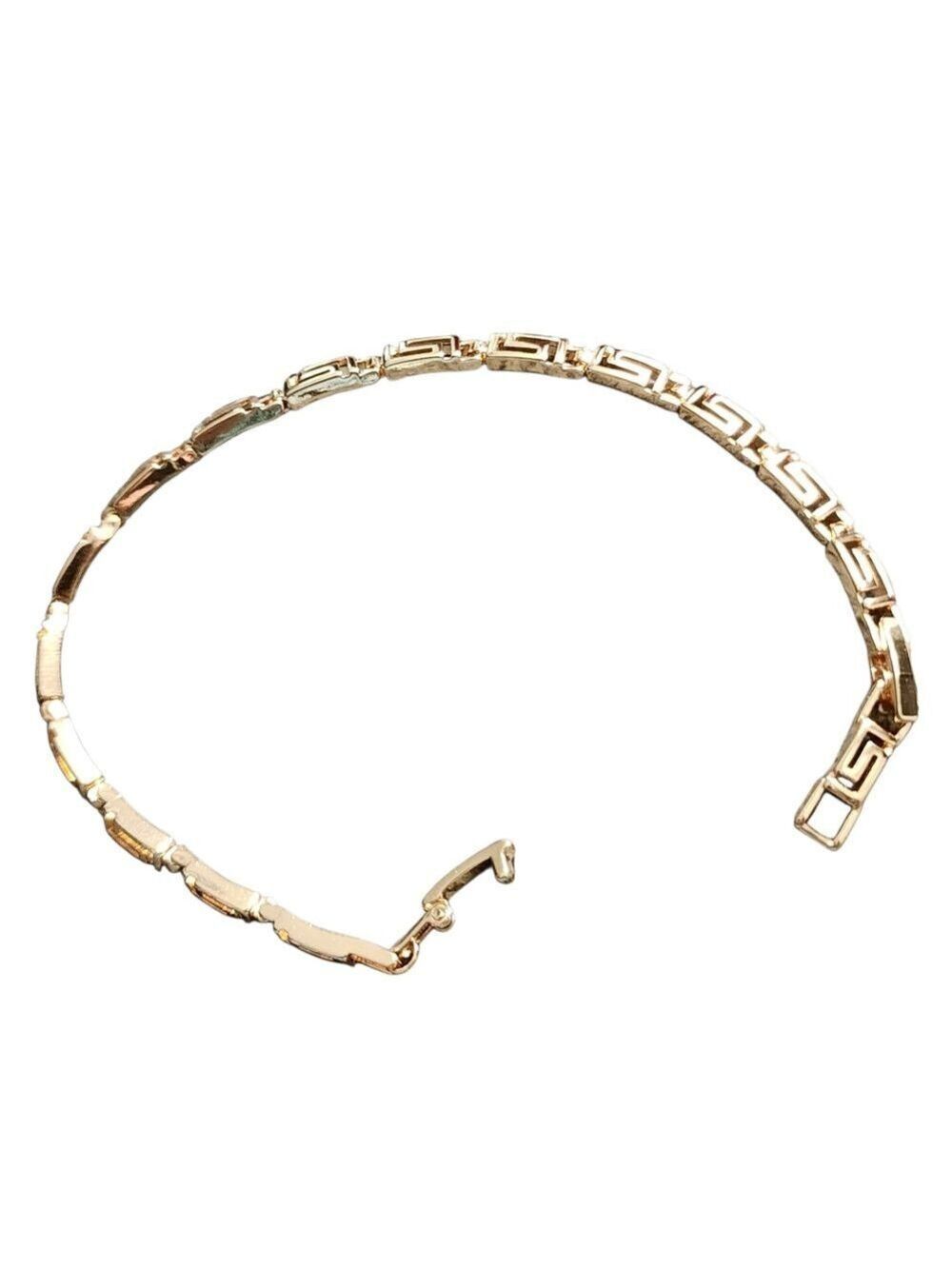 Pretty Bird Jewelry Gold Plated Greek Key Bracelet